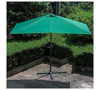 CLSDRZC Small 250cm Waterproof Polyester Fabric Garden Triangle Base, Half Parasol for Lawn Deck Patio Balcony，Red