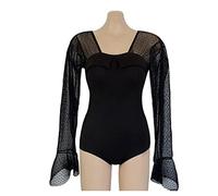 CLSDRZC Solid Color Mesh Swimsuit Women's One Piece Swimsuit Long Sleeve Lace Up Suit Summer Bikini