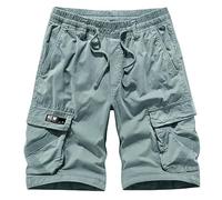 CLSDRZC Summer Cargo Shorts Men's Letter Embroidered Multi Pocket Shorts Loose Shorts