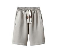 CLSDRZC Summer Fashionable Casual Solid Color Elastic Waist Shorts Casual Straight Loose Basketball Pants