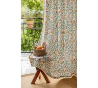 CLSDRZC Tende Vintage Boho fresche Floreali, Tende per finestre in Misto Cotone e Lino Bohémien, Tende da 108 Pollici di Lunghezza Semi oscuranti per Soggiorno Camera da Letto, pieghettate, 1
