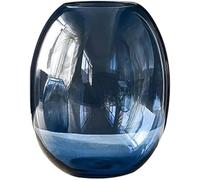 CLSDRZC Transparent Vase Hydroponics Flower Pots Desk Decoration Flowers Arrangement Home Decor Circular Floral Vases(Large)