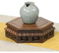 CLSDRZC Vase Base Stand, Bonsai Wooden Display Pedestals, 2.16/2.36 Inches High Fish Tank Vase Purple Decoration(20.5x23.5x6cm(8.07x9.25x2.36)