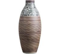 CLSDRZC Vase Ceramic Vase Dried Flower Flower Arrangement Decoration Dining Table Home Living Room TV(C)