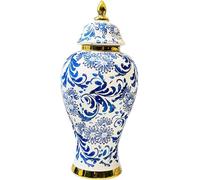 CLSDRZC Vase Porcelain Ginger Jar Display Flower Vase Temple Jar for Storage Tank,Party Flower Arrangement Desk Home, S