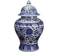 CLSDRZC Vases for Decor Vase Ceramic Retro Artist Home Decoration Fake Flower Blue 20 * 13cm Home Decoration(B)