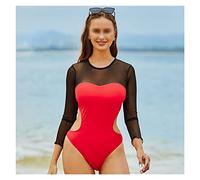 CLSDRZC Women One Piece Swimsuit Tie Dye Printed Swimwear Hollow out Bathing Suit Summer Vintage Beach Wear