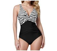CLSDRZC Women's Tummy Control Swimsuit, Summer One-Piece Swimsuit, Retro Bikini Appearance Swimsuit, Women's Appearance Swimsuits, Swimming Dress, Padded, Tummy Control for Women, Summer,