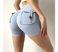 CLSDRZC Workwear Skinny Shorts Women's High Waist Stretch Tummy Yoga Trousers Quick Dry Running Fitness Trousers