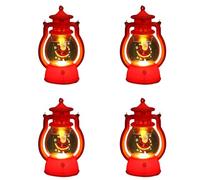 CLSSLVVBN 4pec, Luci di Natale, Stile Appeso Impermeabile, Luci Decorative, Impermeabili, Antivento, per Balcone, Vacanze, B-Rosso, persona anziana