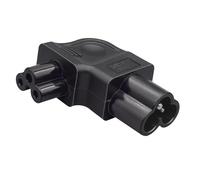 CLSSLVVBN Adattatore di alimentazione IEC320 C6 a C5 Cavo di alimentazione leggero per laptop e chassis PDU Resistente all'usura Spina conversione C6 a 3 pin C5 3 fori Presa UPS