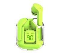 CLSSLVVBN Auricolari Bluetooth Mi con Display LED per Abbinamento istantaneo e Suono coinvolgente, Dotati di Tecnologia Impermeabile IPX4, Verde, Scatola