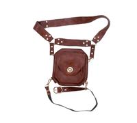 CLSSLVVBN Borsa da coscia medievale di cui ogni cosplayer ha bisogno. Elegante marsupio per oggetti essenziali, marsupio da cintura per Halloween, cosplay da, marrone, Borsa 15x16x6.5cm