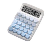 CLSSLVVBN Calcolatrice portatile con interruttore meccanico per calcoli numerici di base, robusta, sfumata viola, Blu sfumato, 16x11.5x3 cm