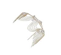 CLSSLVVBN Catena per il corpo a spalla Catena per la spalla alla moda per ballo di fine anno matrimonio spiaggia oro argento, Oro Argento, Larghezza del collo 3 cm