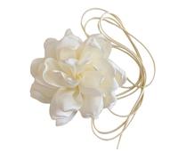 CLSSLVVBN Collana girocollo con colletto floreale per donna, girocollo con grande fiore per la sposa, festival, bianco