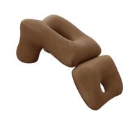 CLSSLVVBN Cuscino lombare portatile, cuscino ergonomico per dormire, progettato per comfort e versatilità, per ufficio o casa, imbottito con memory foam, Marrone, 58x20x32cm