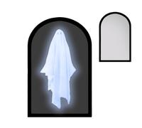 CLSSLVVBN Decorazioni a specchio per Halloween: aggiungi Per eleganza alle decorazioni con Be Ghosts Room Decor, mistiche con fantasmi, Luce bianca circolare, 50 * 30 * 2.2 cm
