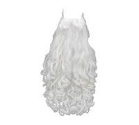 CLSSLVVBN Divertente set di parrucca e barba di Babbo Natale, accessorio per capelli ricci, feste Natale e sessioni fotografiche per le vacanze, per tutti. Circonferenza della