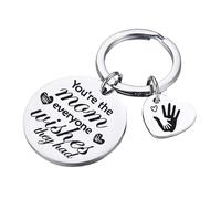 CLSSLVVBN Esprimere amore e gratitudine alla mamma Portachiavi regalo figlia figlio Regalo per la festa della mamma Portachiavi in acciaio inossidabile con incisione Sei la che tutti desiderano