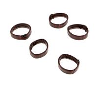 CLSSLVVBN Fermo per cinturino per orologio con passante in pelle PU da 5 pezzi Sostituisci l'anello 24 mm Marrone scuro