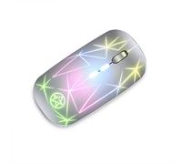 CLSSLVVBN Mouse da Gioco Wireless da 2,4 GHz 10 m 1000/1200/1600 DPI 5 Pulsanti 500 mAh 7 Colori Luce Interna per Ufficio Portatile Tablet Mouse Muti, No.03
