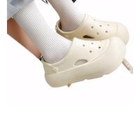 CLSSLVVBN Scarpe da Doccia Antiscivolo per Studenti Universitari, per restare al Sicuro nei bagni condivisi, per Donne, Scarpe da Doccia da Donna e da Uomo, Bianco Crema, 37【codice Standard】