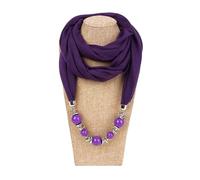 CLSSLVVBN Sciarpa ad Anello con Fazzoletto da Collo Resistente alla Caduta e Resistente all'Usura, dall'aspetto ordinato, in Poliestere, con collane, Ampia Applicazione, Boemia, Viola