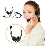 CLSSLVVBN Telefono centrale sopra la testa con tecnologia di comunicazione avanzata e riduzione del rumore, funzioni di pre-selezione e modifica a 32 bit, cuffie vivavoce centrali, cuffie telefoniche