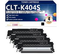 CLT-K404S Cartucce Toner di Ricambio CLT-K404S CLT-C404S CLT-M404S CLT-Y404S Compatibile per Samsung SL-C430W C430 C432W C432 C433W C433 SL-C480FW C480 C480FN C480FW Stampanti,Black-4 pack
