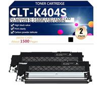 CLT-K404S Cartuccia Toner Sostitutiva per Samsung SL-C430W C430 C432W C432 C433W C433 SL-C480FW C480 C480FN C480FW Stampante,Black-2 pack