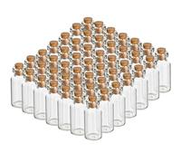 CLTPY Provette Con Tappo Di Sughero 100 Pezzi 5 ml Piccole Provette Mini Bottiglie Di Vetro Con Tappo in Sughero 18 X 40 mm Per Bomboniere Fai Da Te Matrimoni Feste Decorazioni