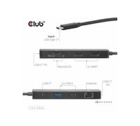 Club 3D USB-C 9in1-HUB >2xHDMI/2xUSB/USB-C/LAN 4K60Hz PD100W Retail