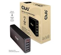 Club 3D - Caricatore USB Tipo A e C, 5 Porte Fino a 111 W