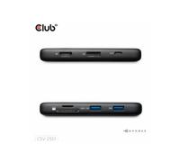 Club3D CSV-2551 - Dock portatile USB Type-C® da 10 Gbps su HDMI™ e DisplayPort™ 8K30Hz PD Max.100 Watt
