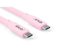 Club 3D Lifestyle - Cavo USB-C PD 240 W, 20 Gbps, 2 m, colore: Rosa