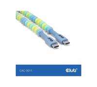 Club 3D Lifestyle USB-C Perlen-Kabel PD60W 480Mbps blau retail Kabel CAC-3011