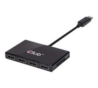 Club 3D Multi Stream Transport Hub DisplayPort 1.2 Quad Monitor USB CSV-6400