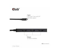 Club 3D Multi Stream Transport Hub Usb 3.2 Typ C> 3x HDMI 4K60Hz Cavo CSV-1554