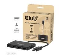 Club 3D Quad DisplayPort Hub- 4 x 4K Resolution a 30Hz Mst Support CSV-7400