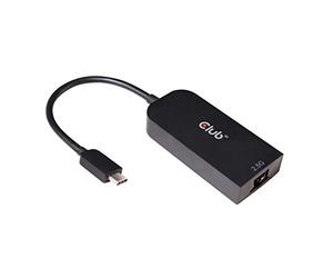 Club 3D USB 3.2 Adattatore di tipo C a 2, 5 Gigabit Ethernet ST./BU. Nero CAC-1520