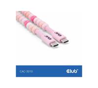 Club 3D Usb-C Kabel Lifestyle Perlen PD 60W rosa 480 Mbps St/St Cavo CAC-3010