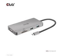 Club 3D USB Gen1 Type-C Hub 9-in-1 Dockingstation, Schwarz