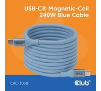 Club 3D USB Type C ->C blau Bi-Direktional Kabel USB-C Cavo CAC-3030