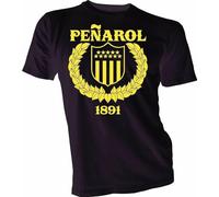 Club Atletico Penarol Pearol Uruguay Manyas T Shirt Remera Camiseta Tee Round Neck Unisex Tops Men's 100% Cotton Short-Sleeve T-Shirts M