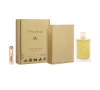 Club de Nuit Précieux IV Eau de Parfum 55 ml, Profumo Arabo Unisex a Lunga Durata, Include Atomizzatore 5 ml, Fragranza con Note di Sale di Mare, Bergamotto, Gelsomino e Vaniglia (Precieux IV Gold)