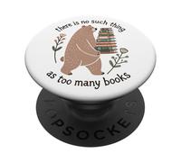Club del libro incontra cottagecore stile amante dei libri orso PopSockets PopGrip Adesivo