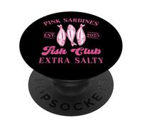 Club delle sardine rosa Amante del pesce in scatola Sardine PopSockets PopGrip Adesivo