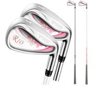 Club di ferro da donna destrorsi #6/#7/#8/#9/#P/#S con asta in acciaio/carbonio per giocatori di mazze da golf in ferro singolo femminile (#8, con asta in acciaio)