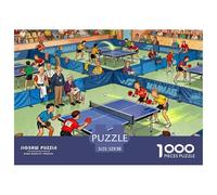 Club di Ping Pong Puzzle in Legno Impermeabile DIY Puzzles Da 1000 Pezzi Per Adulti Impossibili Giochi Educativi